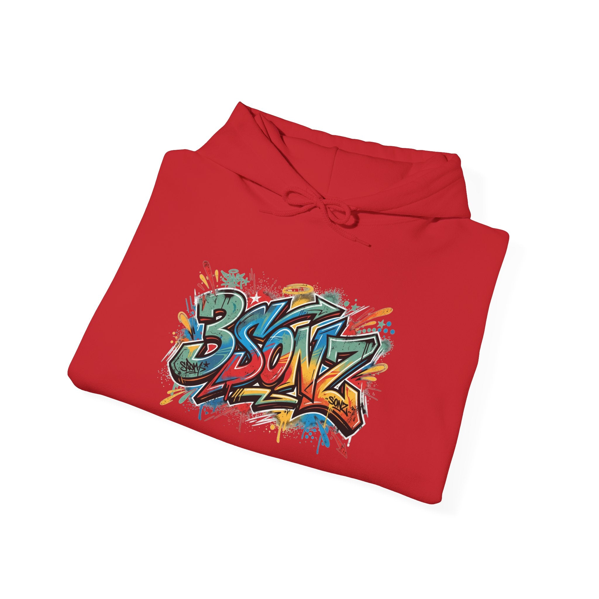 Graffiti Family Hoodie – Colorful Street Art Pullover ("Family" & "3Sonz")