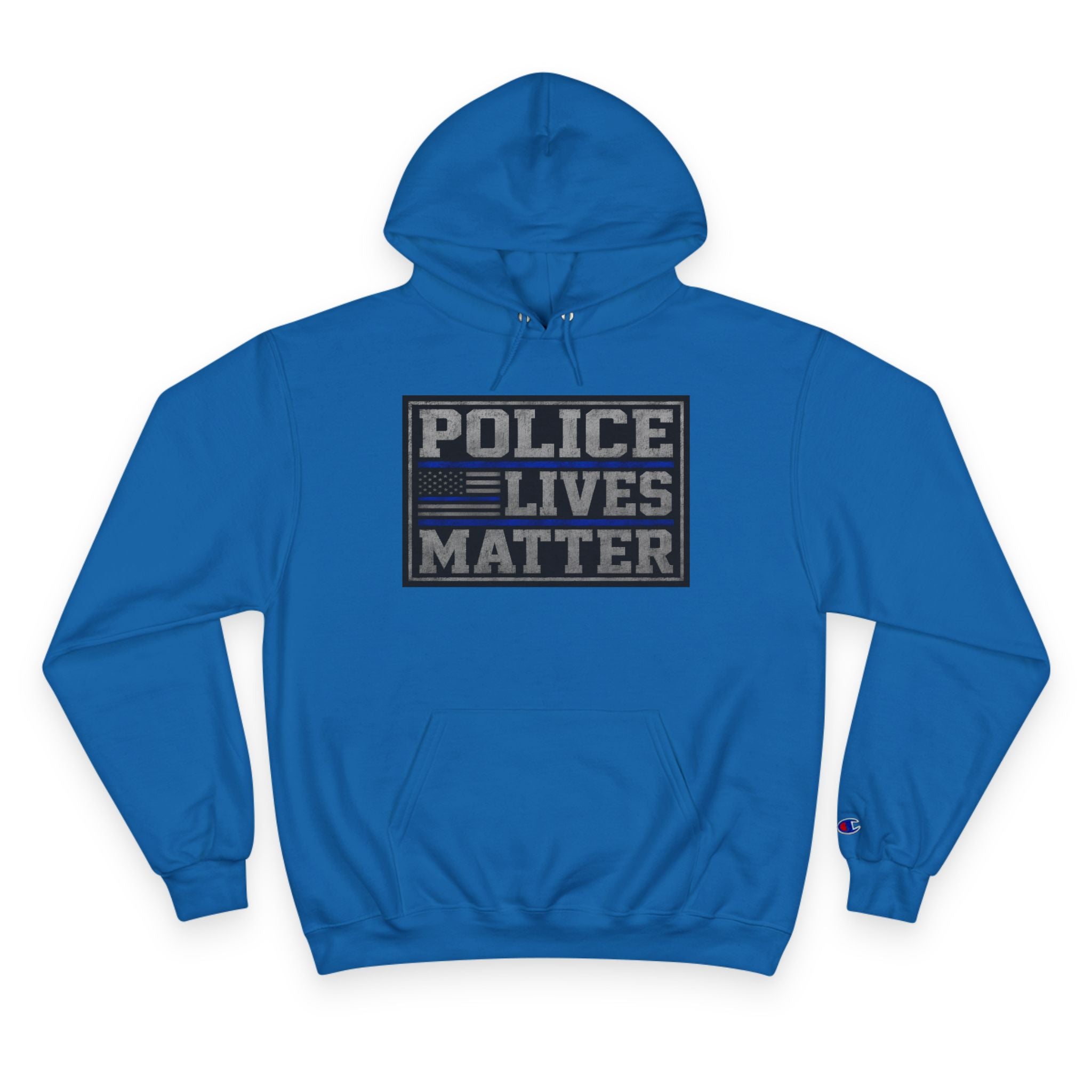 Police Lives Matter Hoodie | Thin Blue Line, Patrol Car Back Graphic