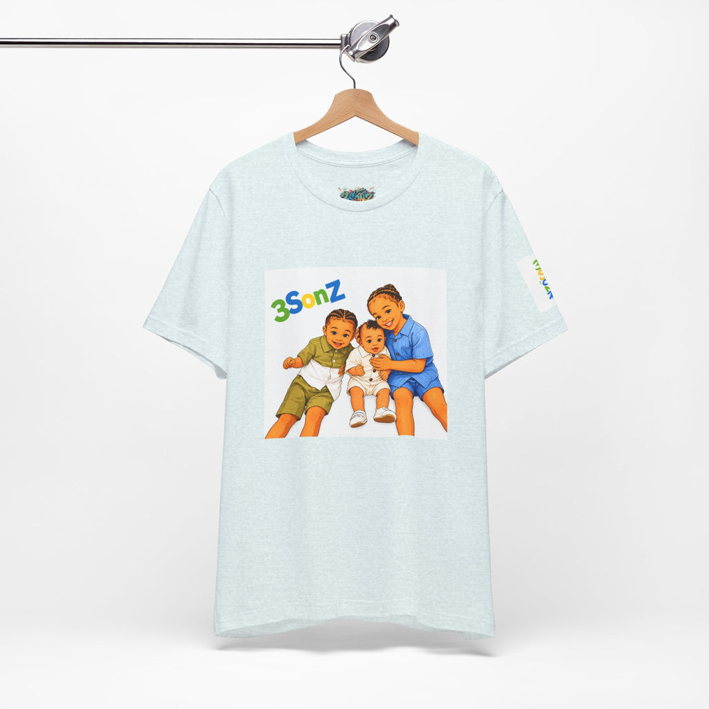 3Sonz Kids Illustration Tee | Siblings Cartoon Portrait T-Shirt