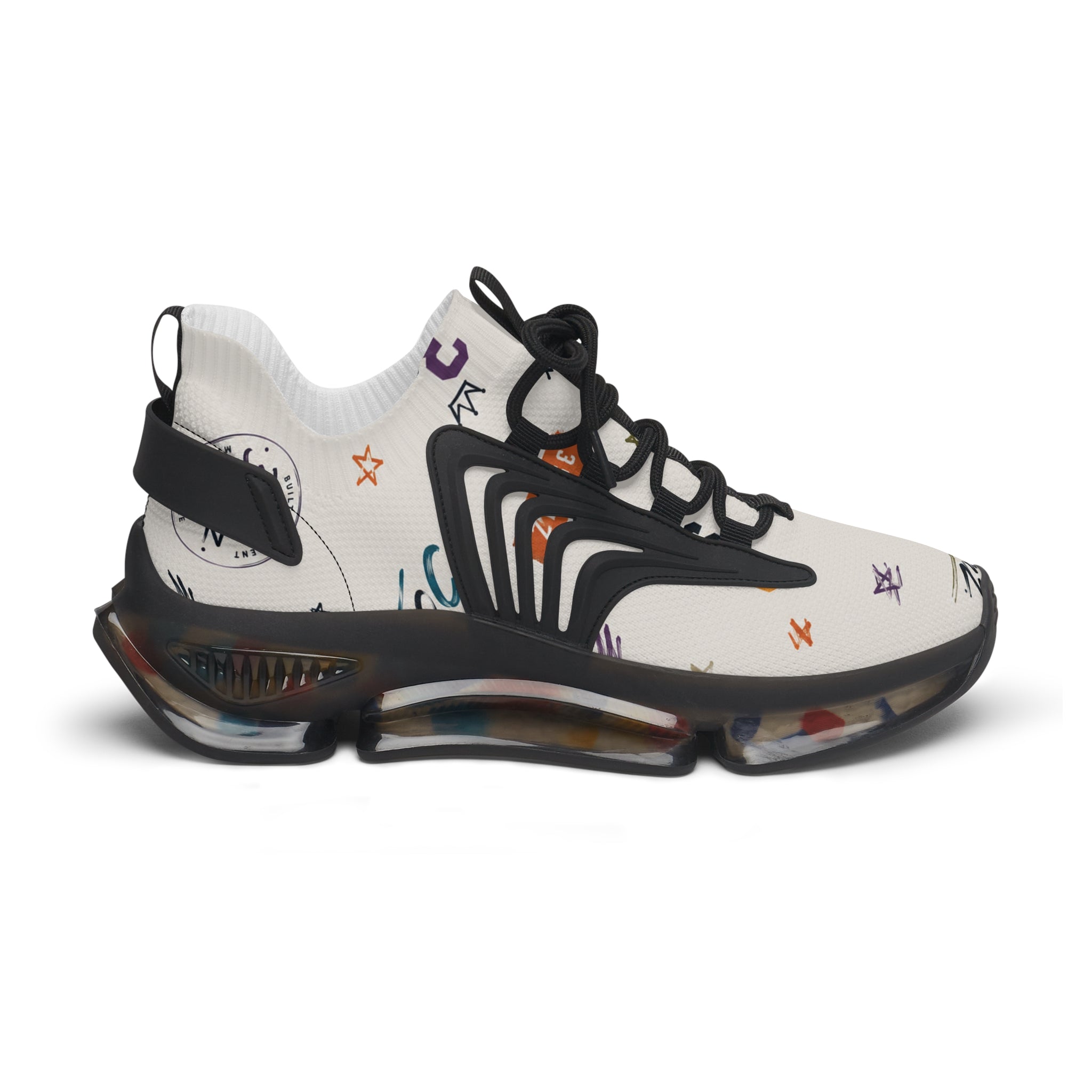 3SonZ Multicolor Number & Star Pattern Women's Mesh Sneakers | Breathable Athletic Shoes