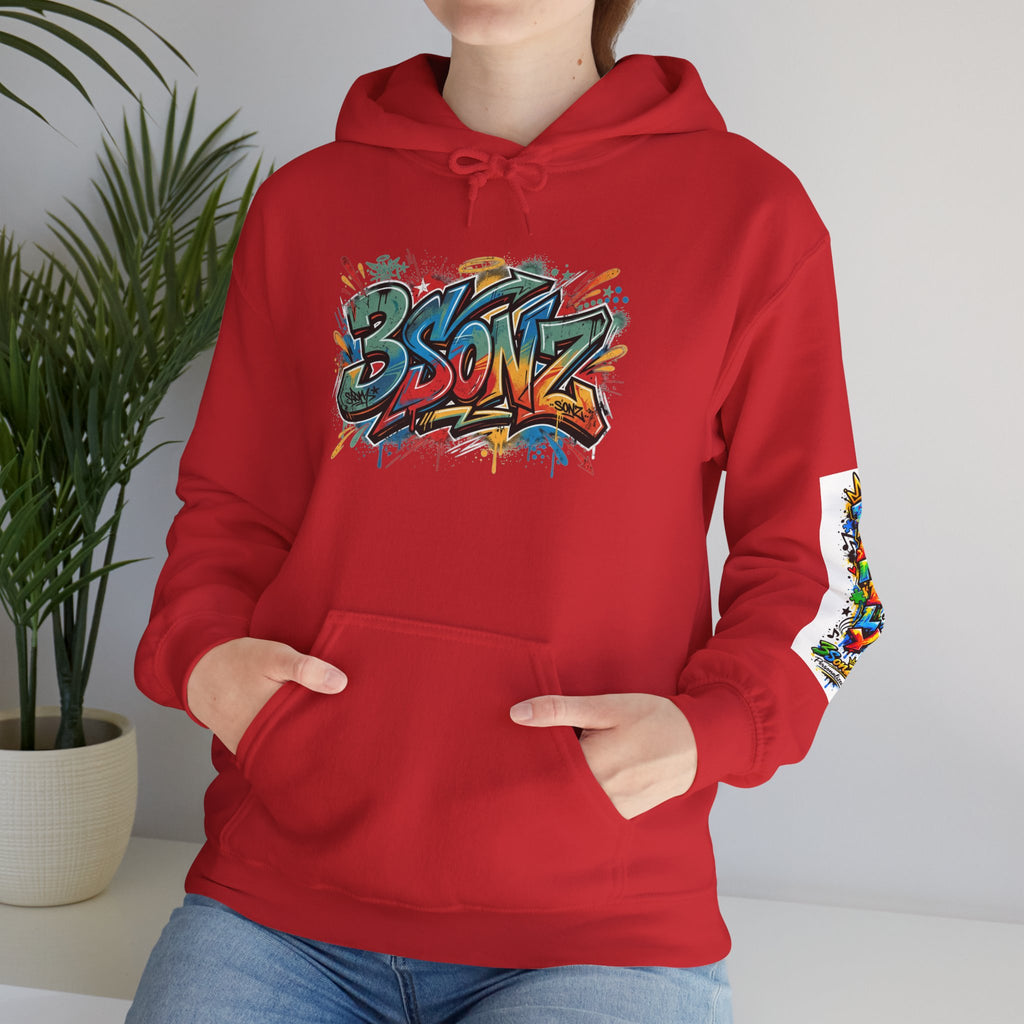 Graffiti Family Hoodie – Colorful Street Art Pullover ("Family" & "3Sonz")