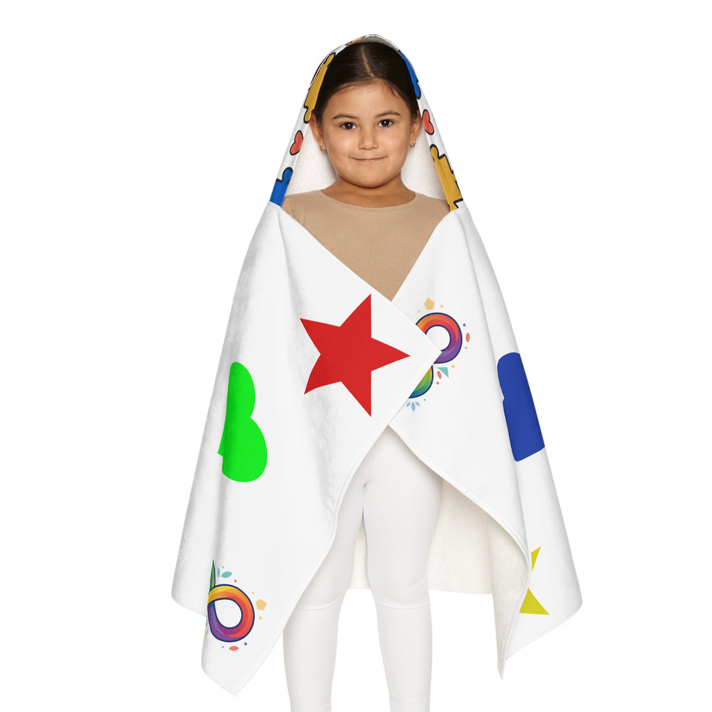 3SonZ I am smart kind magical and amazing Youth Hooded Towel | Rainbow affirmation