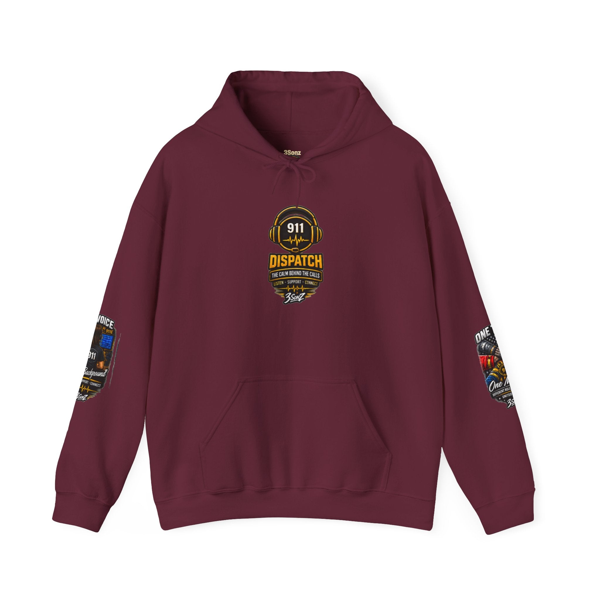911 Dispatch Badge Hoodie | Weve Got Each Others Back Emergency Services Pullover