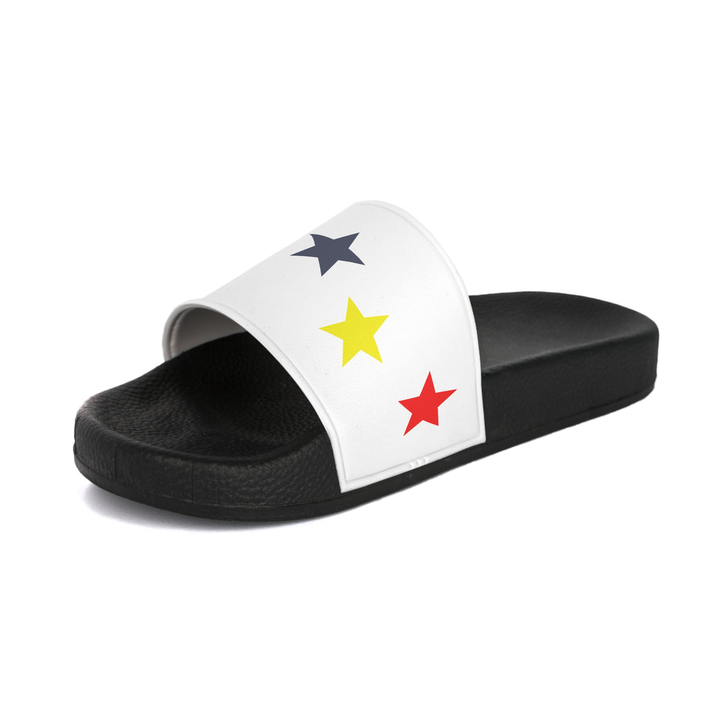 Multicolor Star Pattern Women's Slide Sandals | Colorful Stars Slides