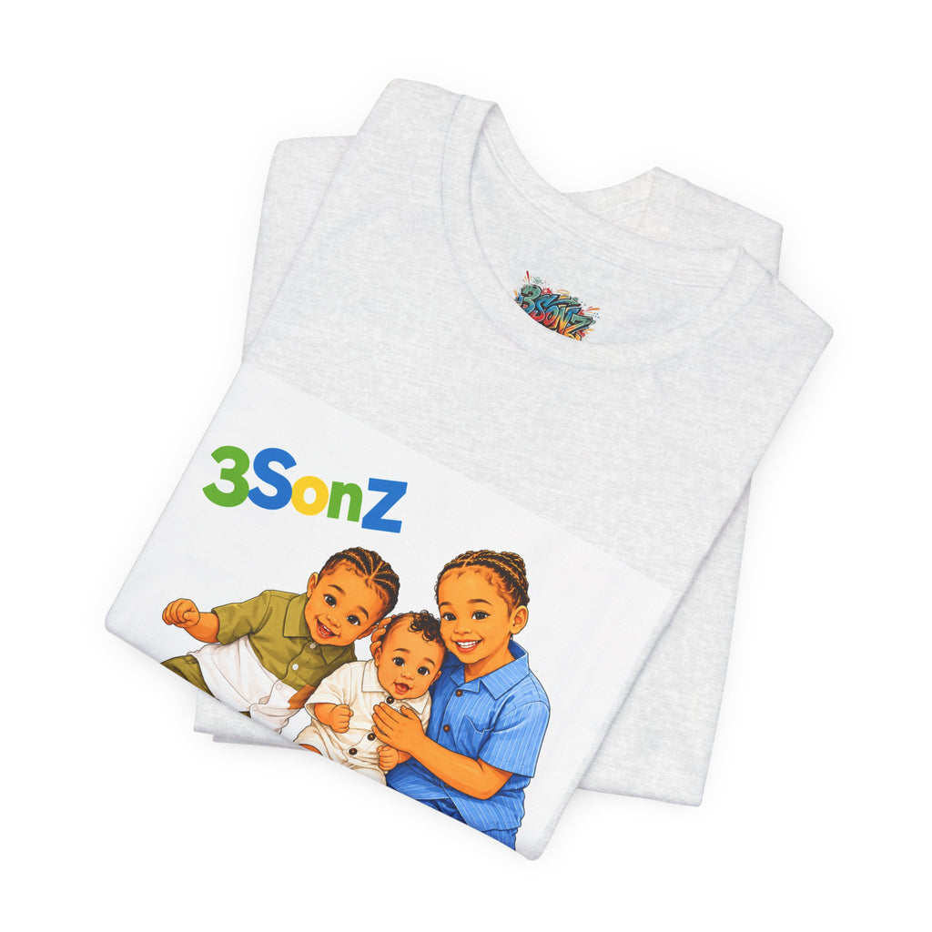3Sonz Kids Illustration Tee | Siblings Cartoon Portrait T-Shirt