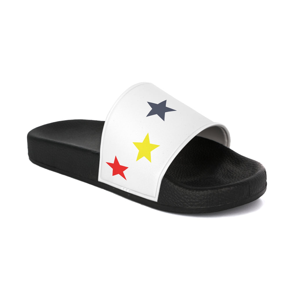 Multicolor Star Pattern Women's Slide Sandals | Colorful Stars Slides