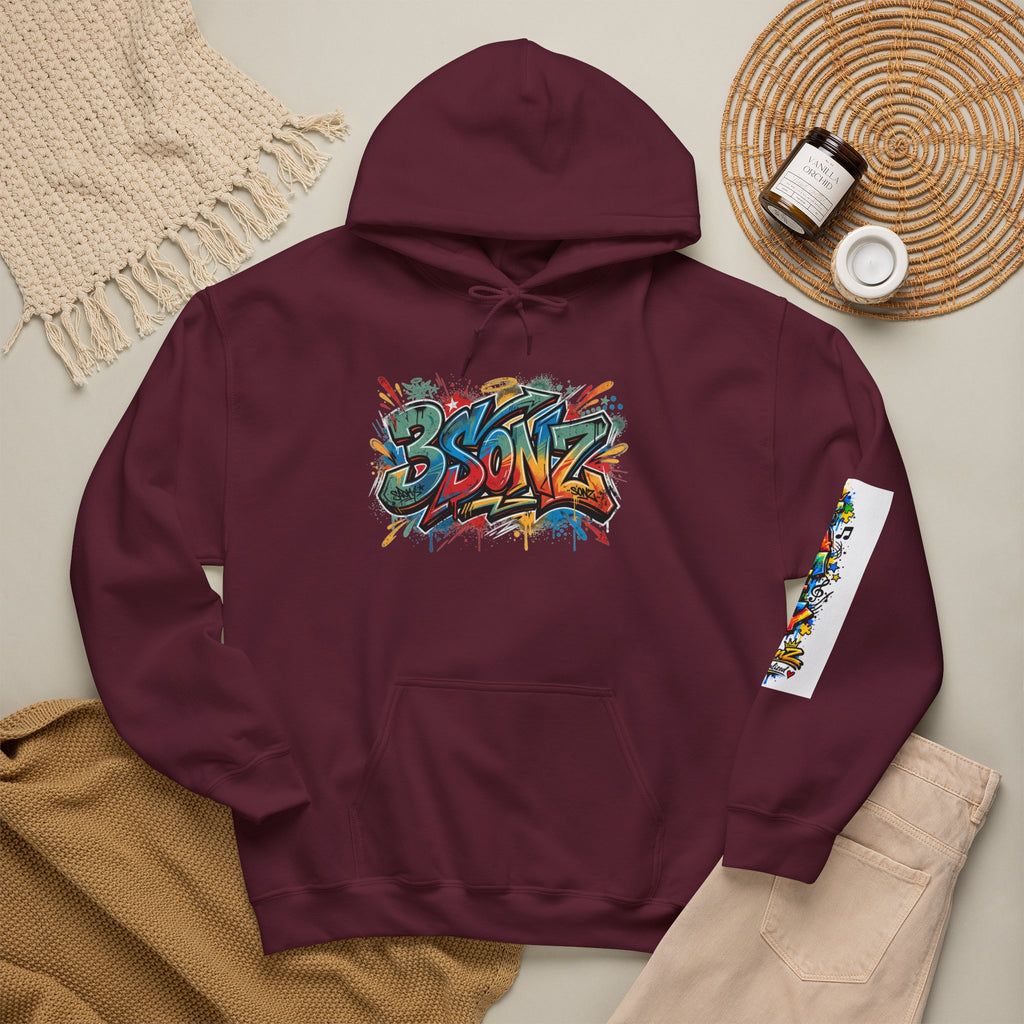 Graffiti Family Hoodie – Colorful Street Art Pullover ("Family" & "3Sonz")