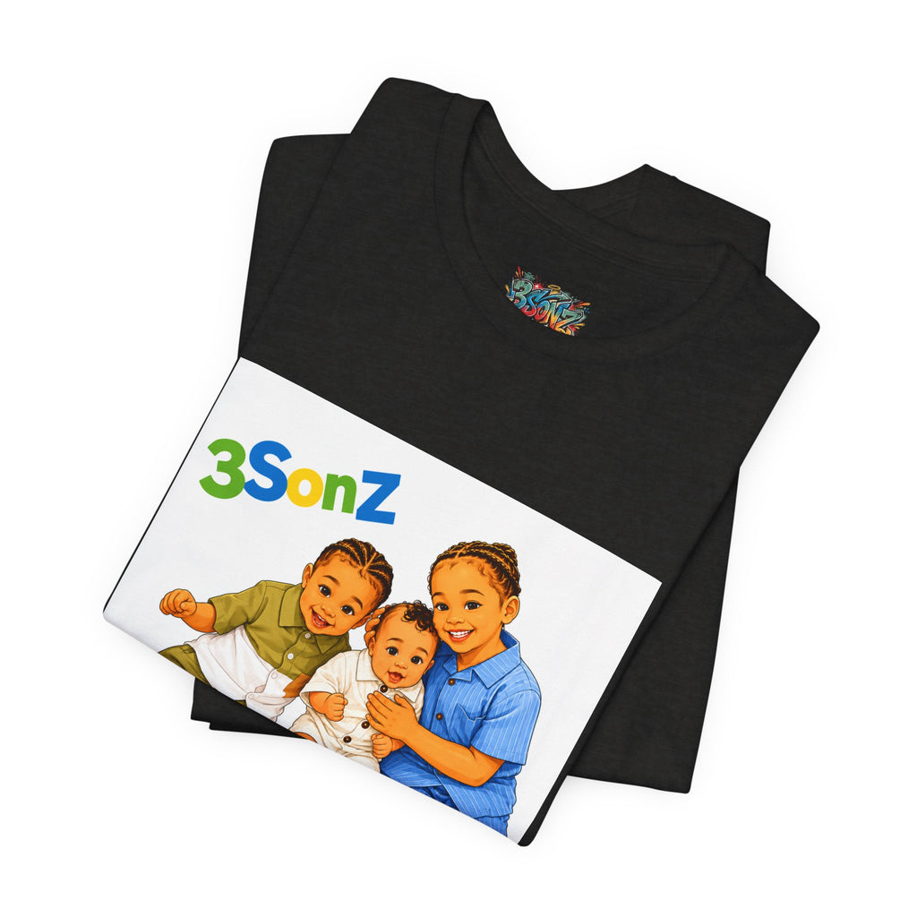 3Sonz Kids Illustration Tee | Siblings Cartoon Portrait T-Shirt