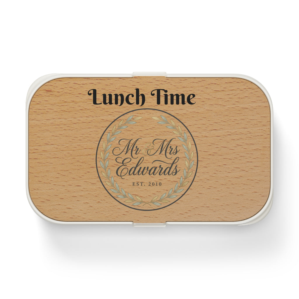 Personalized Monogram Laurel Lunch Time Bento Box | Custom Name Lunchbox