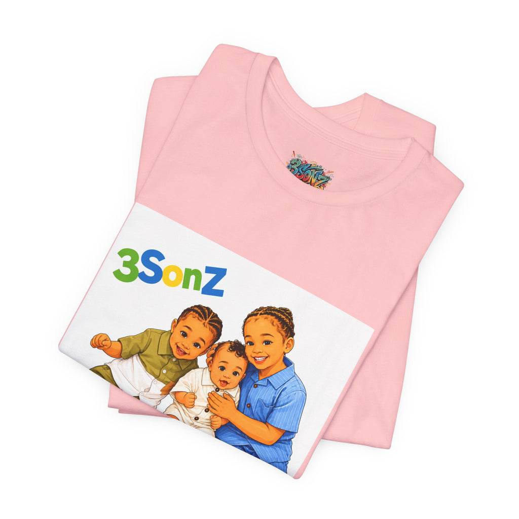 3Sonz Kids Illustration Tee | Siblings Cartoon Portrait T-Shirt