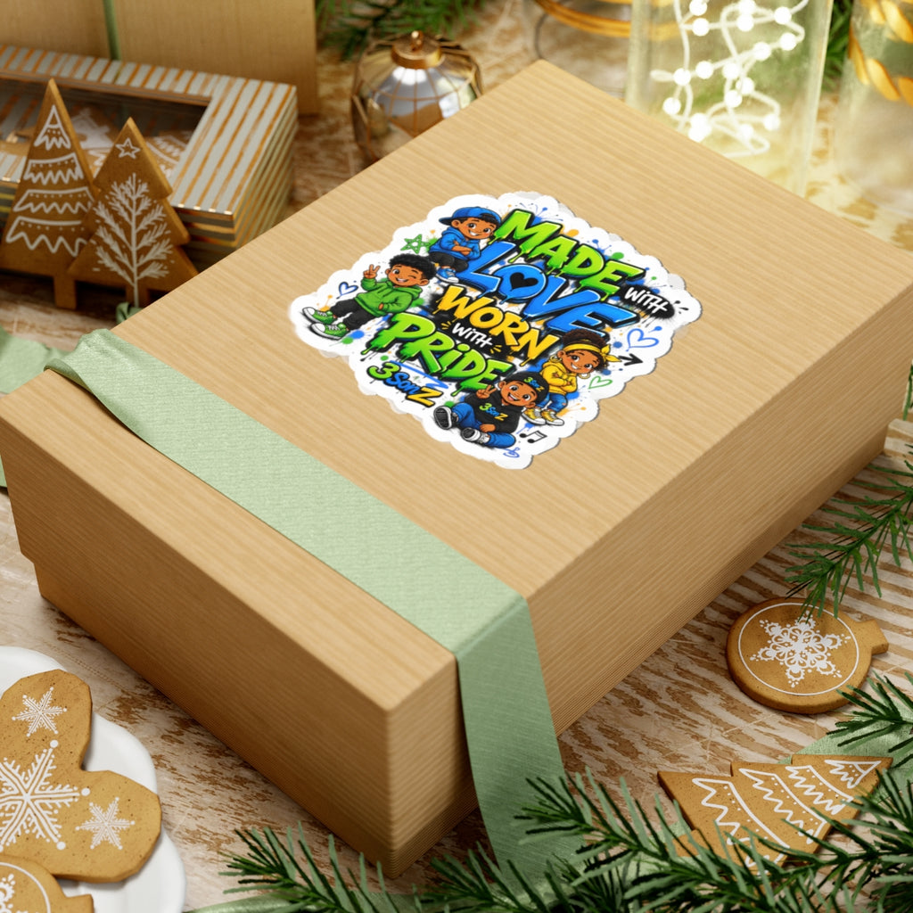 Made With Love, Worn With Pride Kiss-Cut Sticker Sheet