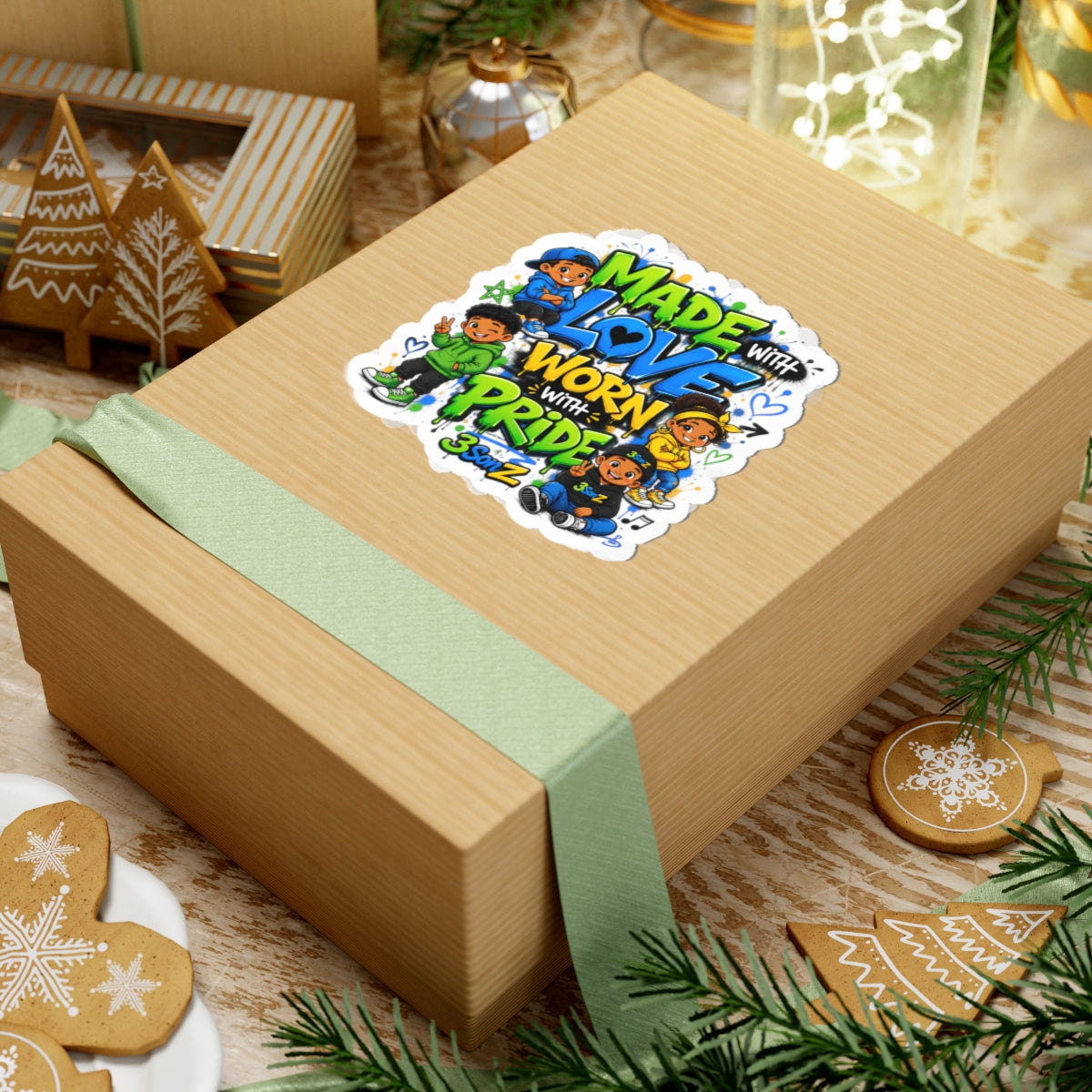 Made With Love, Worn With Pride Kiss-Cut Sticker Sheet
