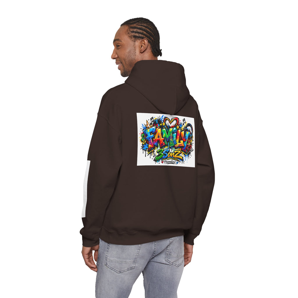 Graffiti Family Hoodie – Colorful Street Art Pullover ("Family" & "3Sonz")