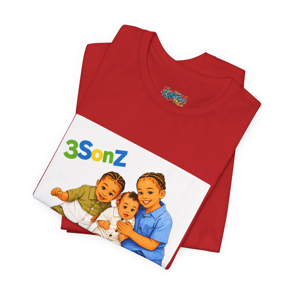 3Sonz Kids Illustration Tee | Siblings Cartoon Portrait T-Shirt