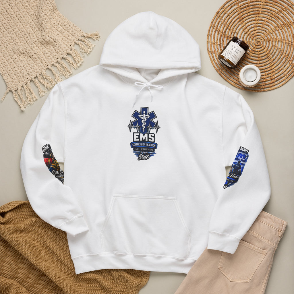 EMS Brotherhood Graphic Hoodie | Each Other's Back Rescue Medic Symbols