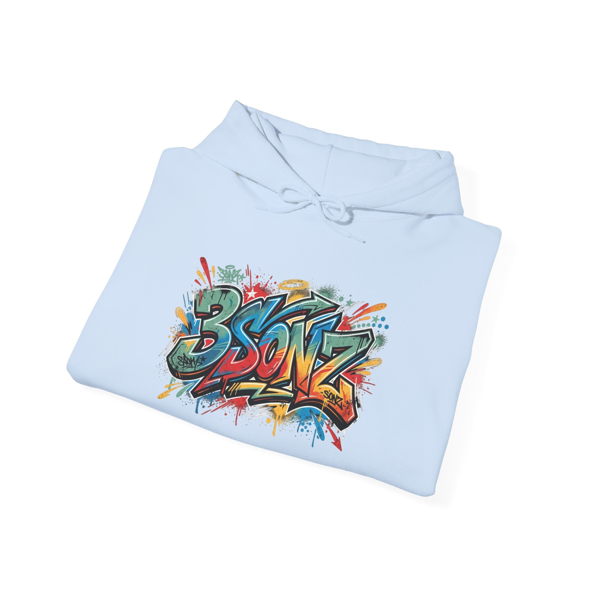 Graffiti Family Hoodie – Colorful Street Art Pullover ("Family" & "3Sonz")