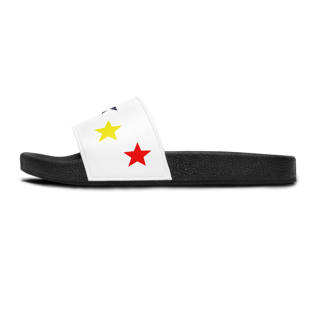 Multicolor Star Pattern Women's Slide Sandals | Colorful Stars Slides