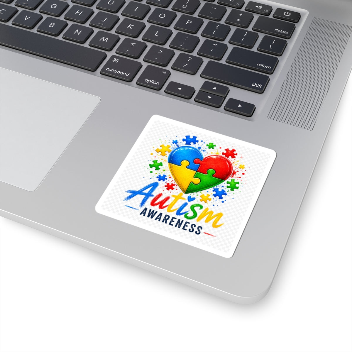 Autism Awareness Puzzle Heart Kiss-Cut Stickers | Colorful Advocacy Decal