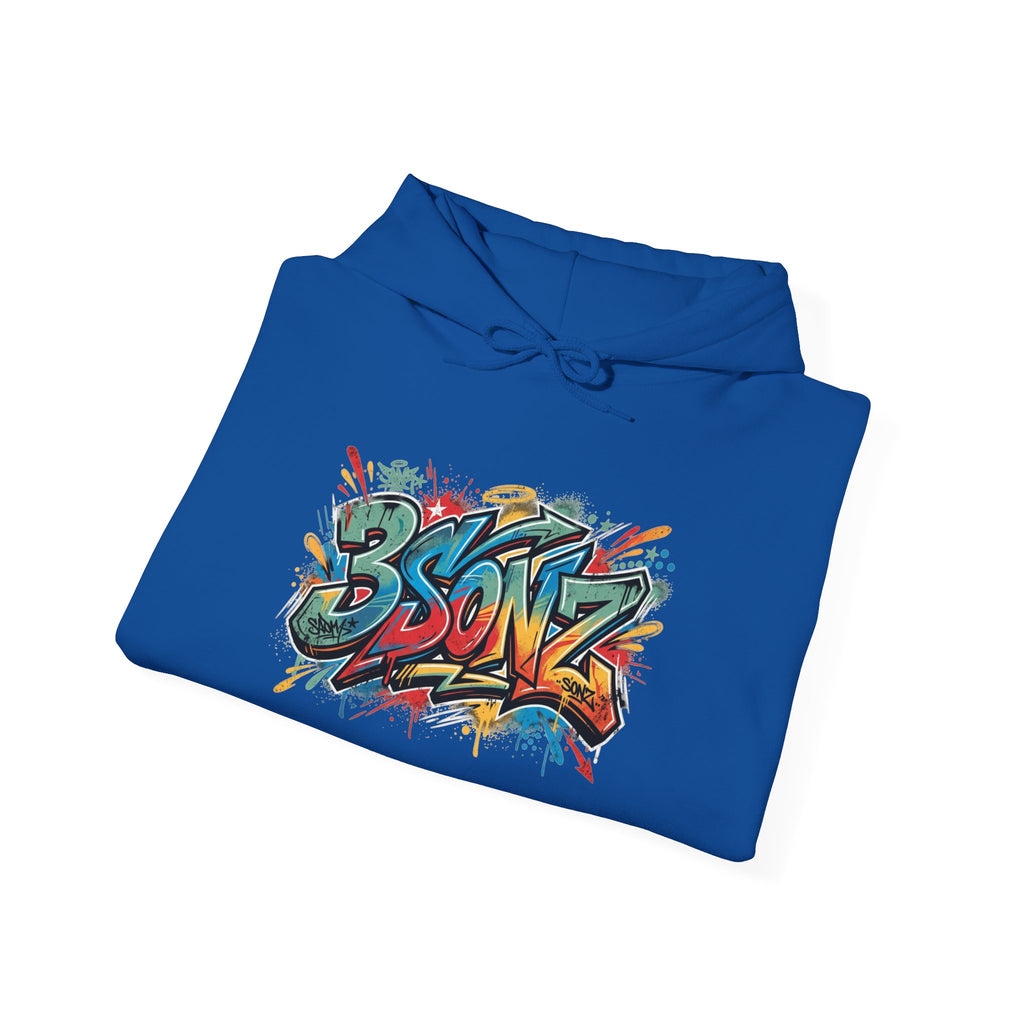 Graffiti Family Hoodie – Colorful Street Art Pullover ("Family" & "3Sonz")