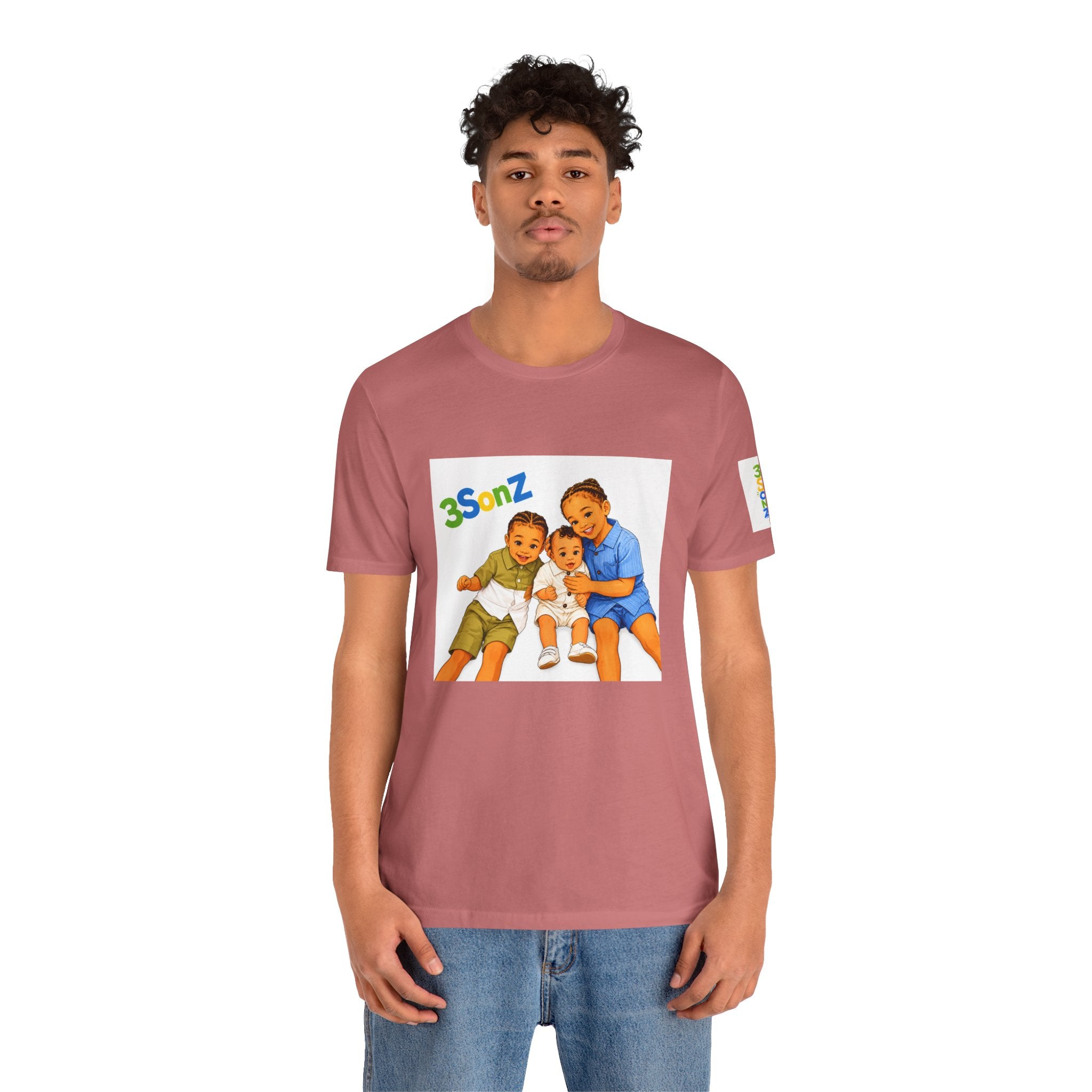 3Sonz Kids Illustration Tee | Siblings Cartoon Portrait T-Shirt