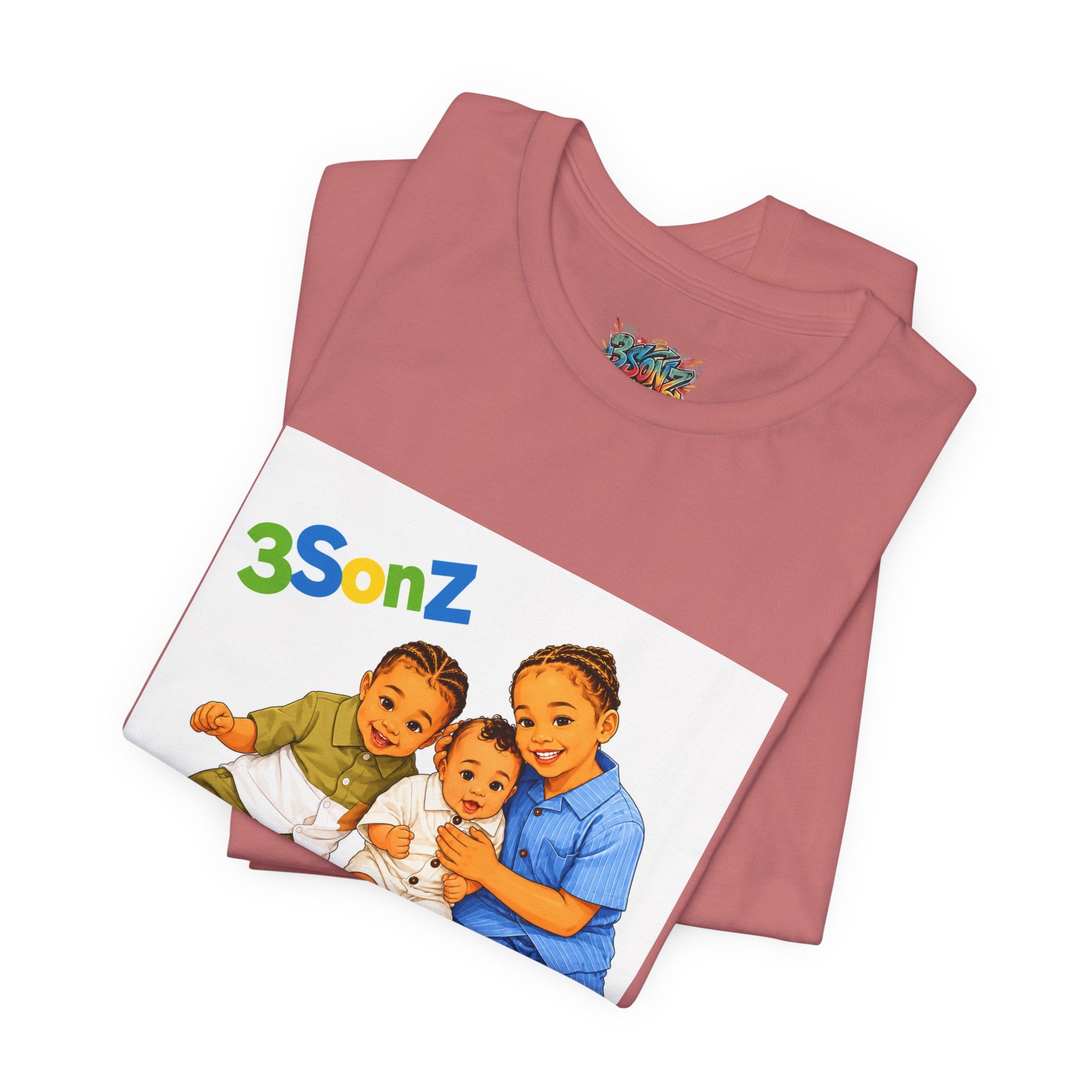 3Sonz Kids Illustration Tee | Siblings Cartoon Portrait T-Shirt