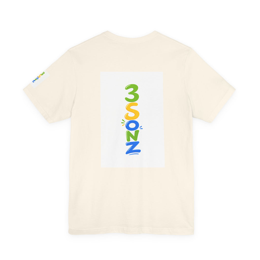 3Sonz Kids Illustration Tee | Siblings Cartoon Portrait T-Shirt