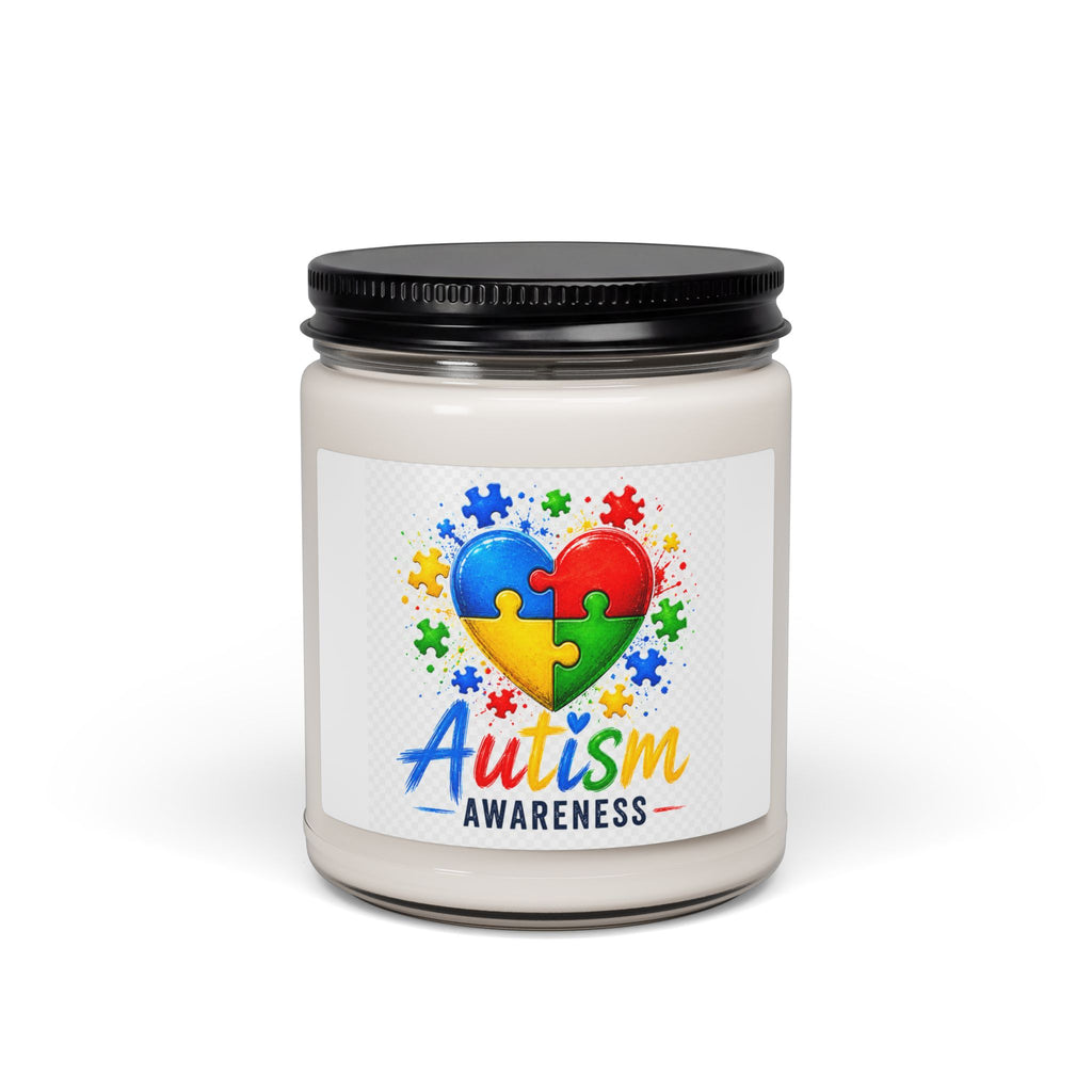 Autism Awareness Puzzle Heart Candle | Scented Soy 9oz