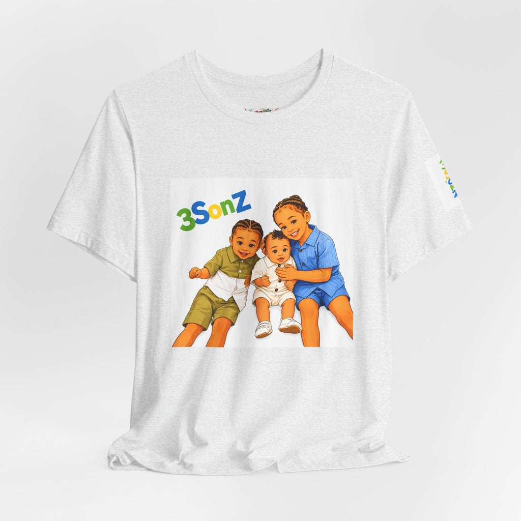 3Sonz Kids Illustration Tee | Siblings Cartoon Portrait T-Shirt