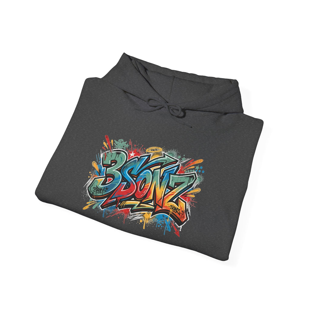 Graffiti Family Hoodie – Colorful Street Art Pullover ("Family" & "3Sonz")