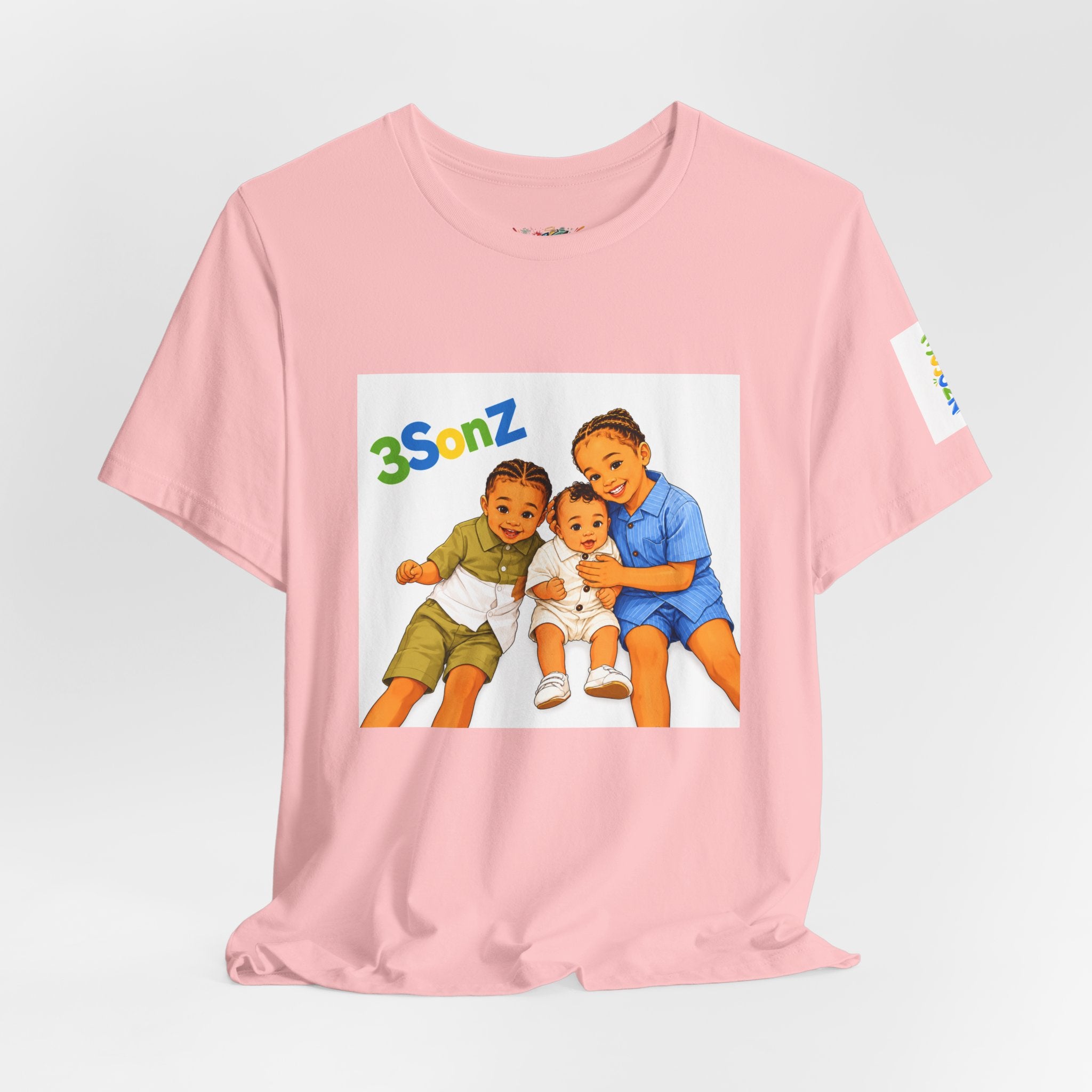 3Sonz Kids Illustration Tee | Siblings Cartoon Portrait T-Shirt