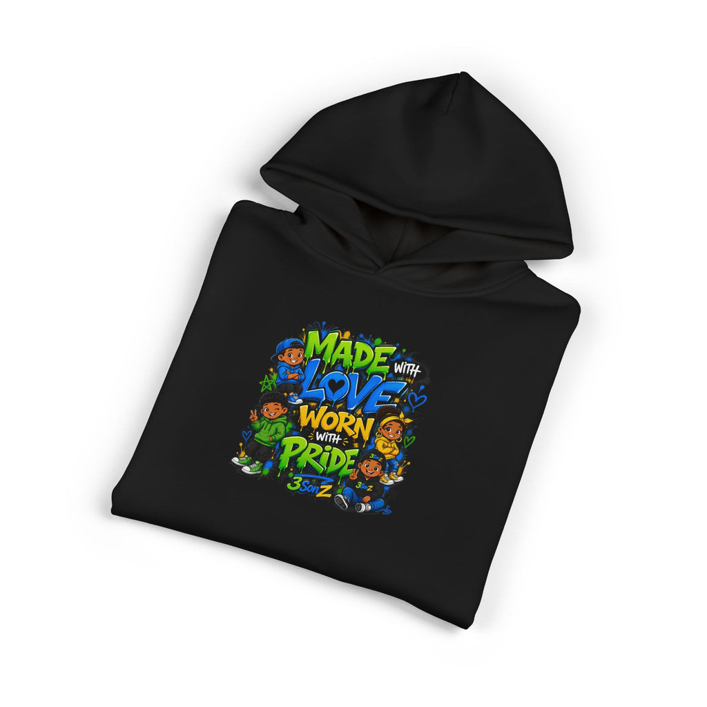 Pride Hoodie — "Made with Love Worn with Pride" Floral Rainbow Design