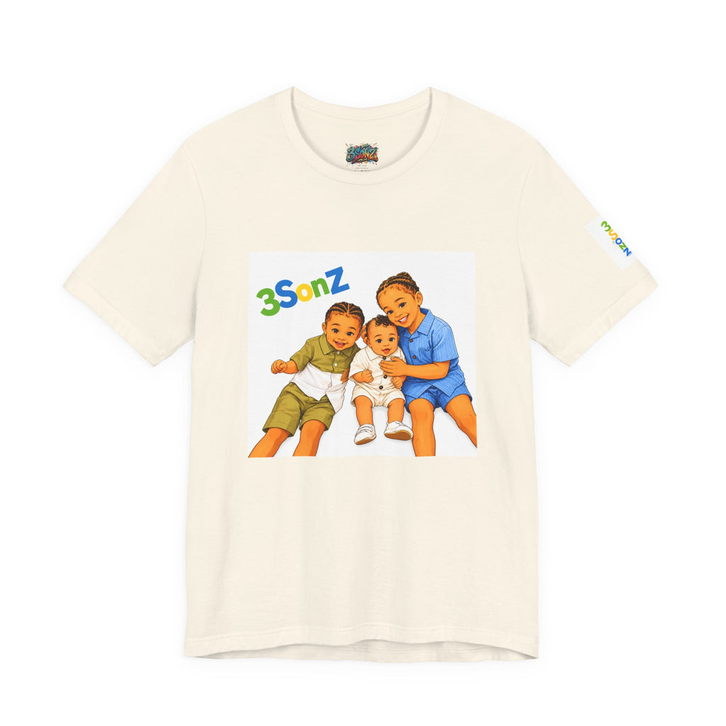 3Sonz Kids Illustration Tee | Siblings Cartoon Portrait T-Shirt