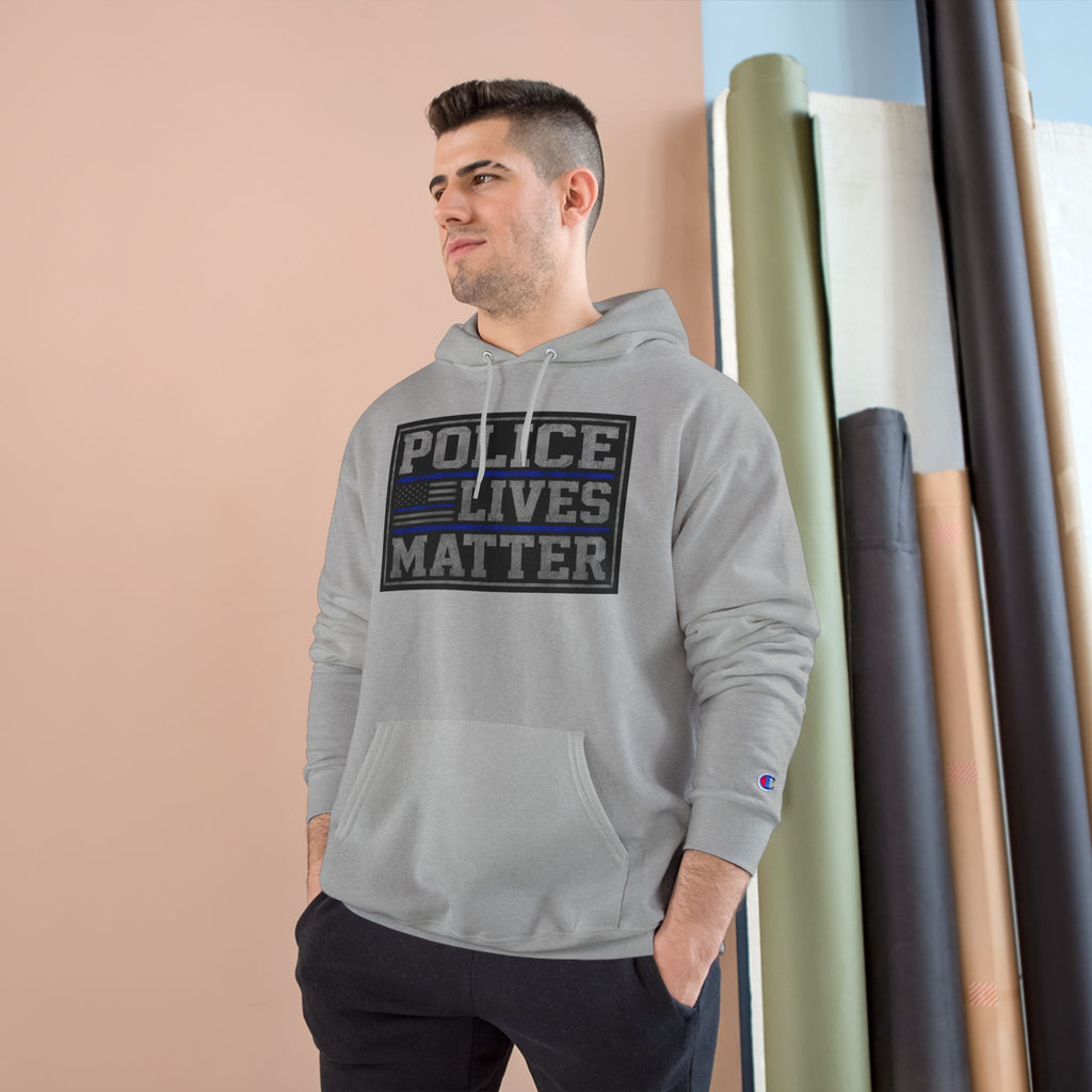Police Lives Matter Hoodie | Thin Blue Line, Patrol Car Back Graphic