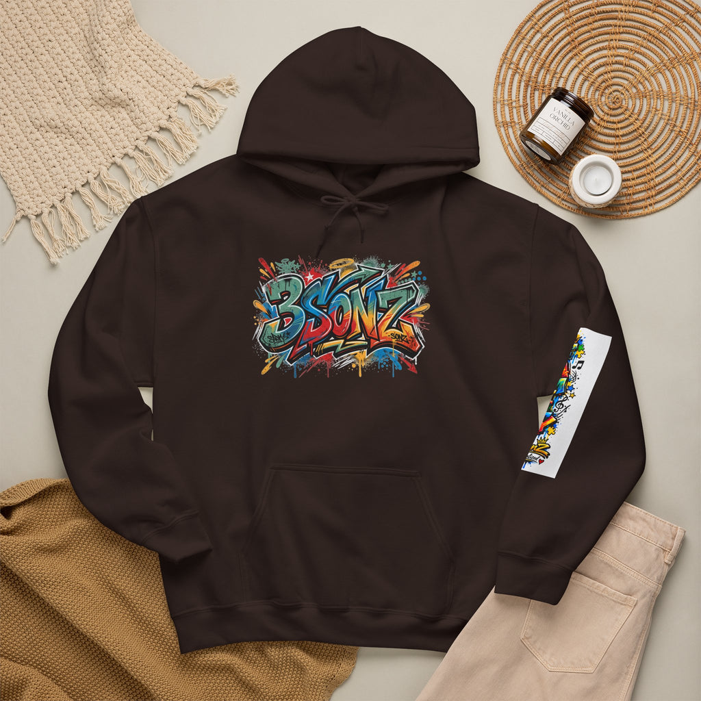 Graffiti Family Hoodie – Colorful Street Art Pullover ("Family" & "3Sonz")