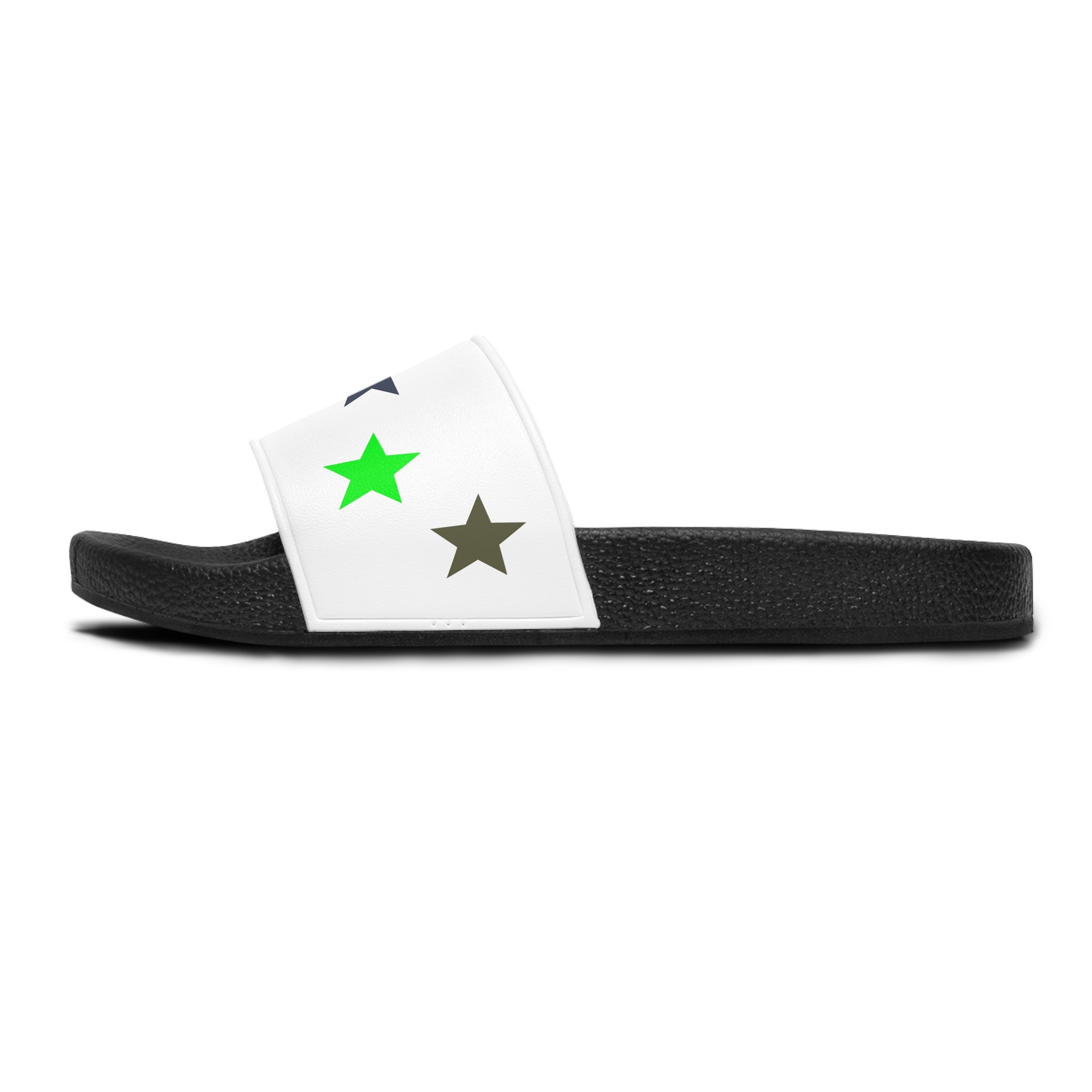 Multicolor Star Pattern Women's Slide Sandals | Colorful Stars Slides