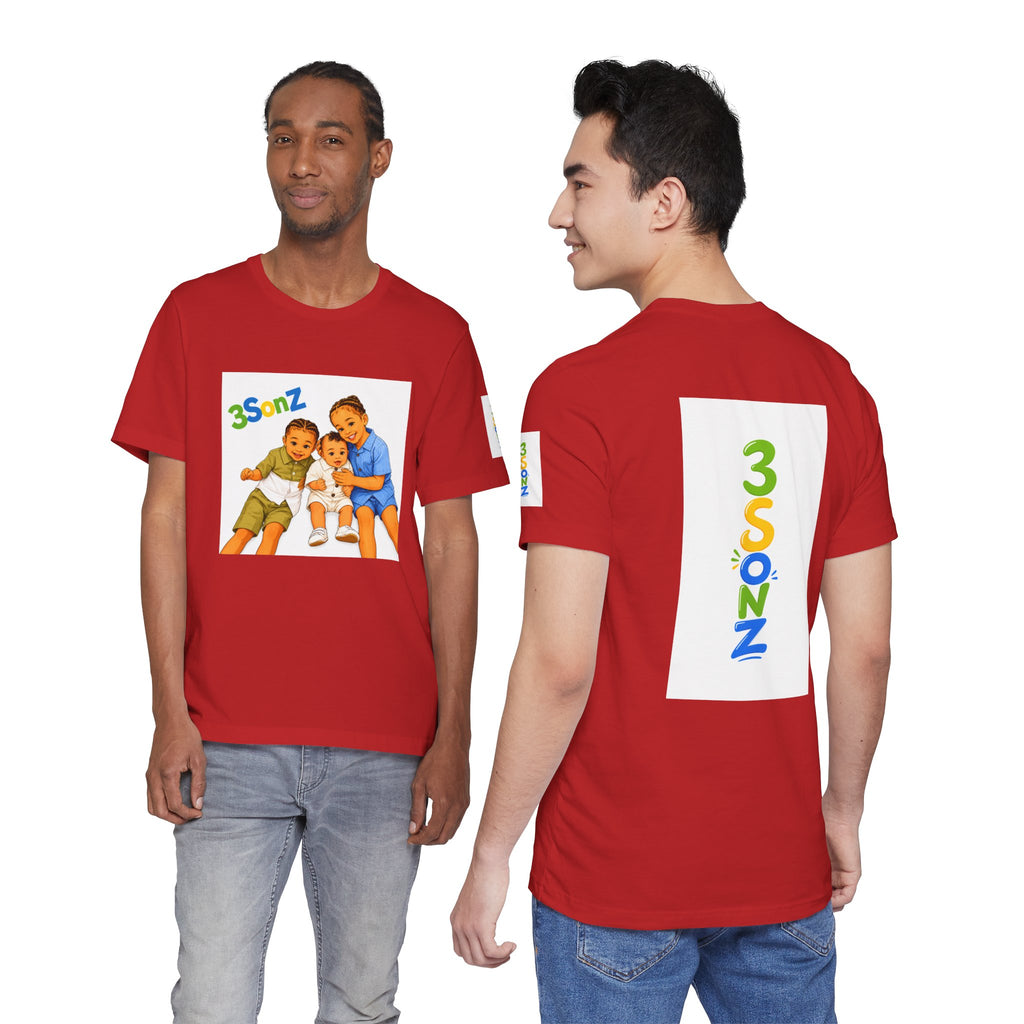 3Sonz Kids Illustration Tee | Siblings Cartoon Portrait T-Shirt