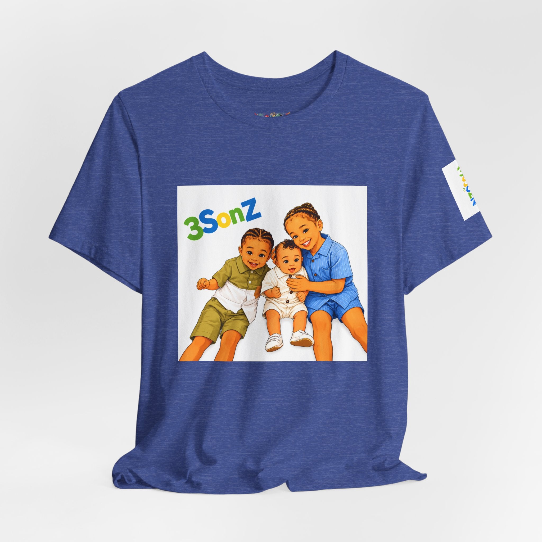 3Sonz Kids Illustration Tee | Siblings Cartoon Portrait T-Shirt