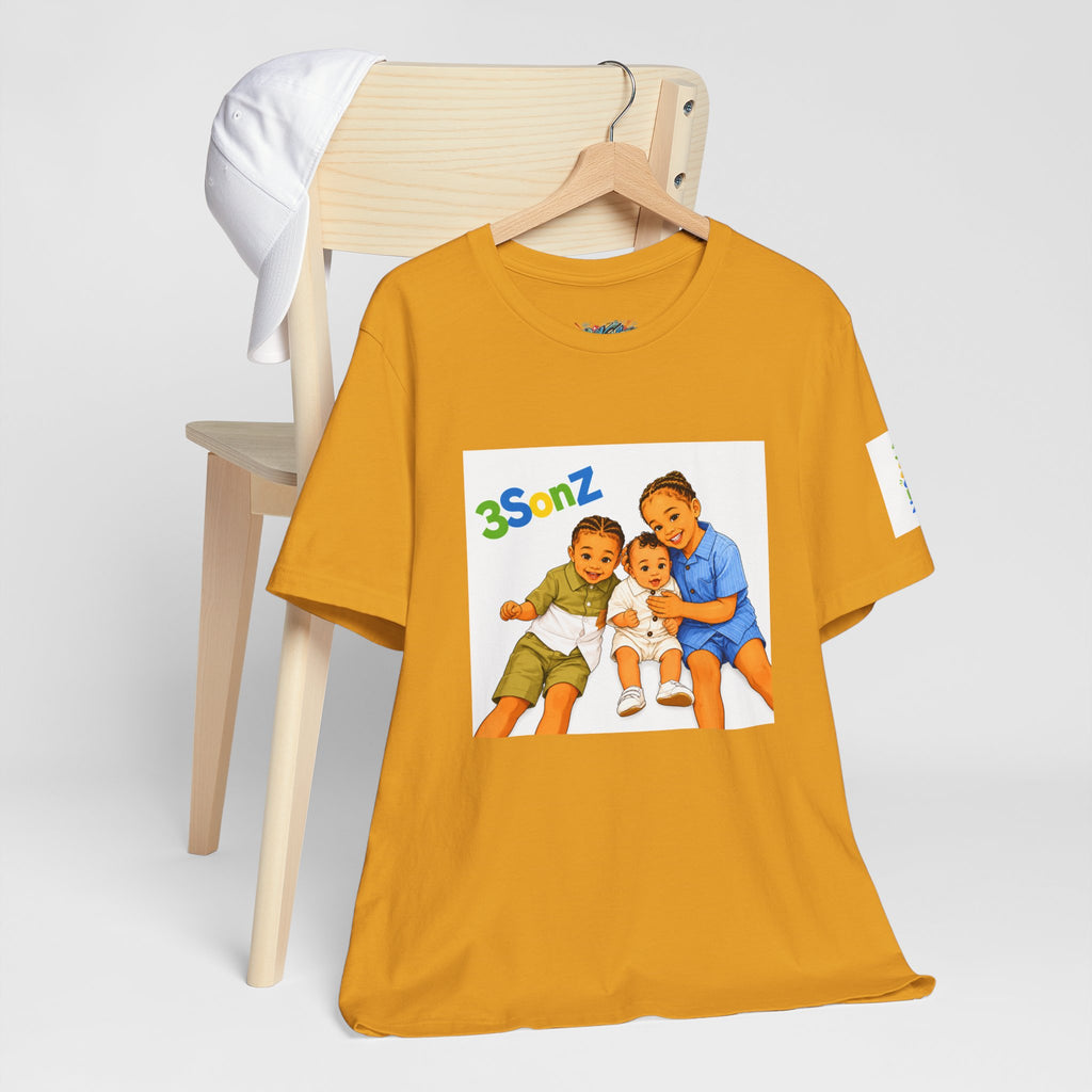 3Sonz Kids Illustration Tee | Siblings Cartoon Portrait T-Shirt