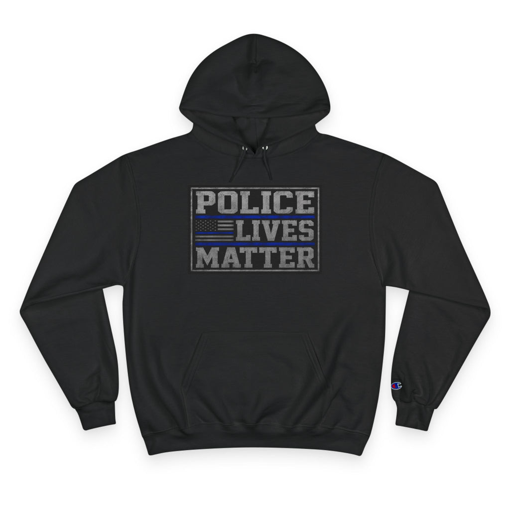 Police Lives Matter Hoodie | Thin Blue Line, Patrol Car Back Graphic