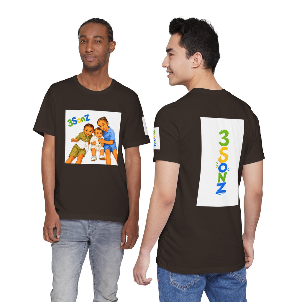 3Sonz Kids Illustration Tee | Siblings Cartoon Portrait T-Shirt
