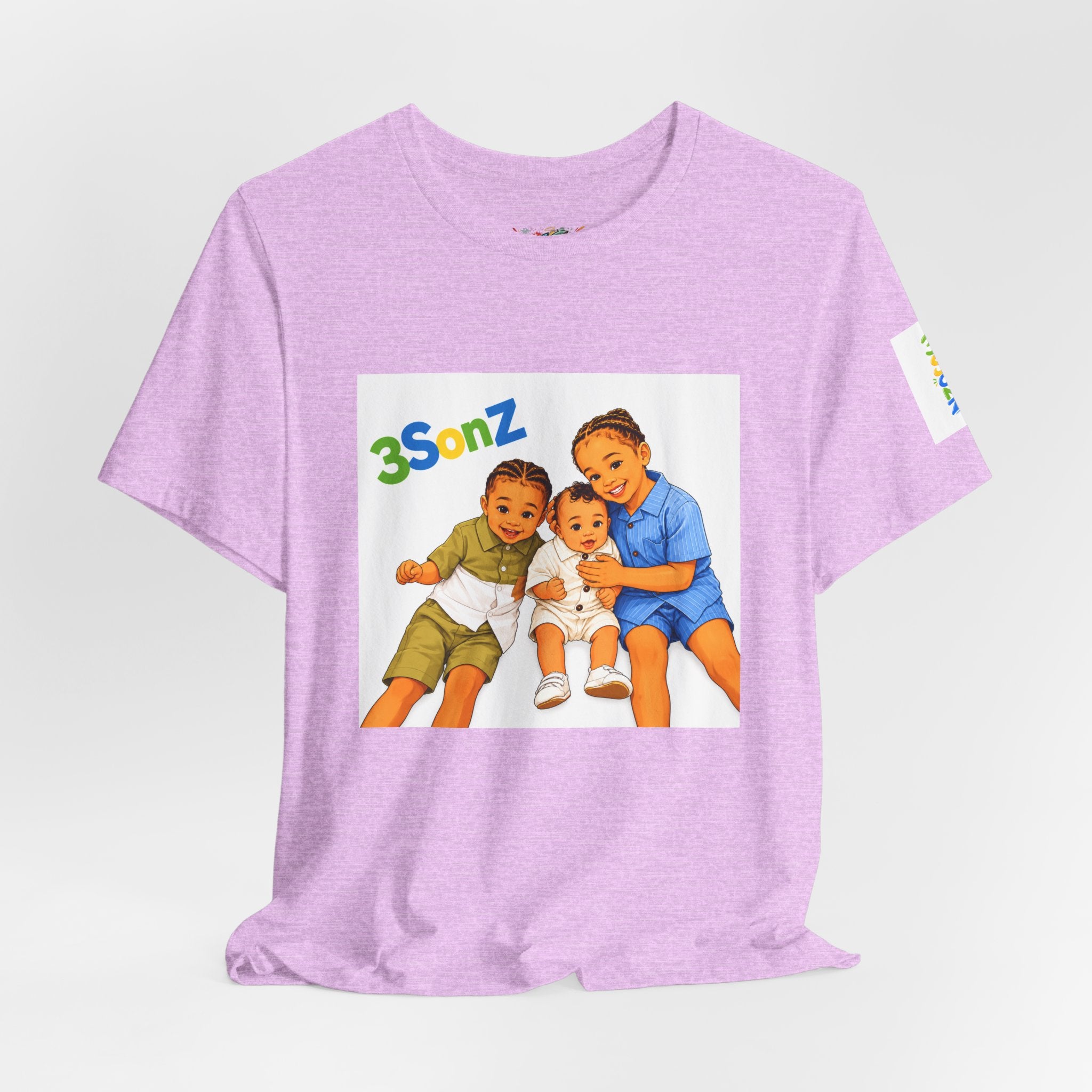 3Sonz Kids Illustration Tee | Siblings Cartoon Portrait T-Shirt