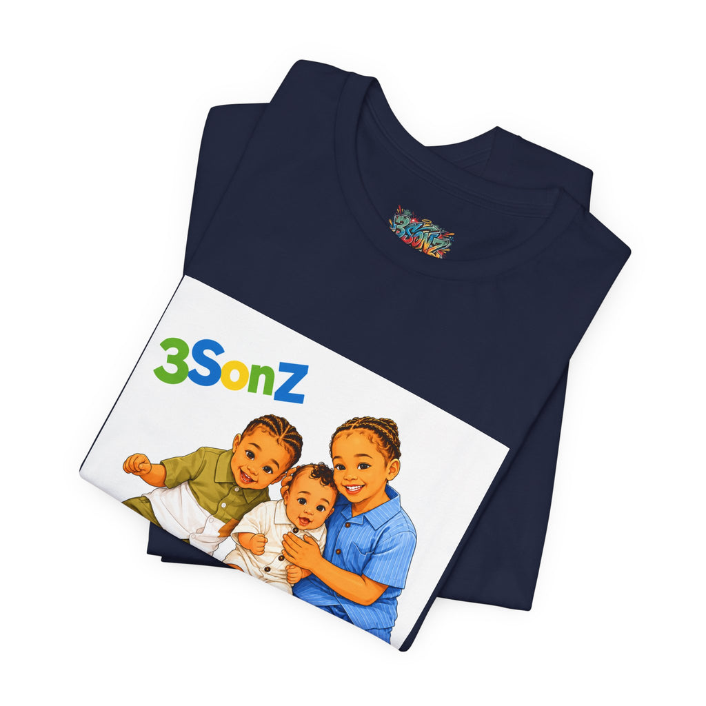 3Sonz Kids Illustration Tee | Siblings Cartoon Portrait T-Shirt