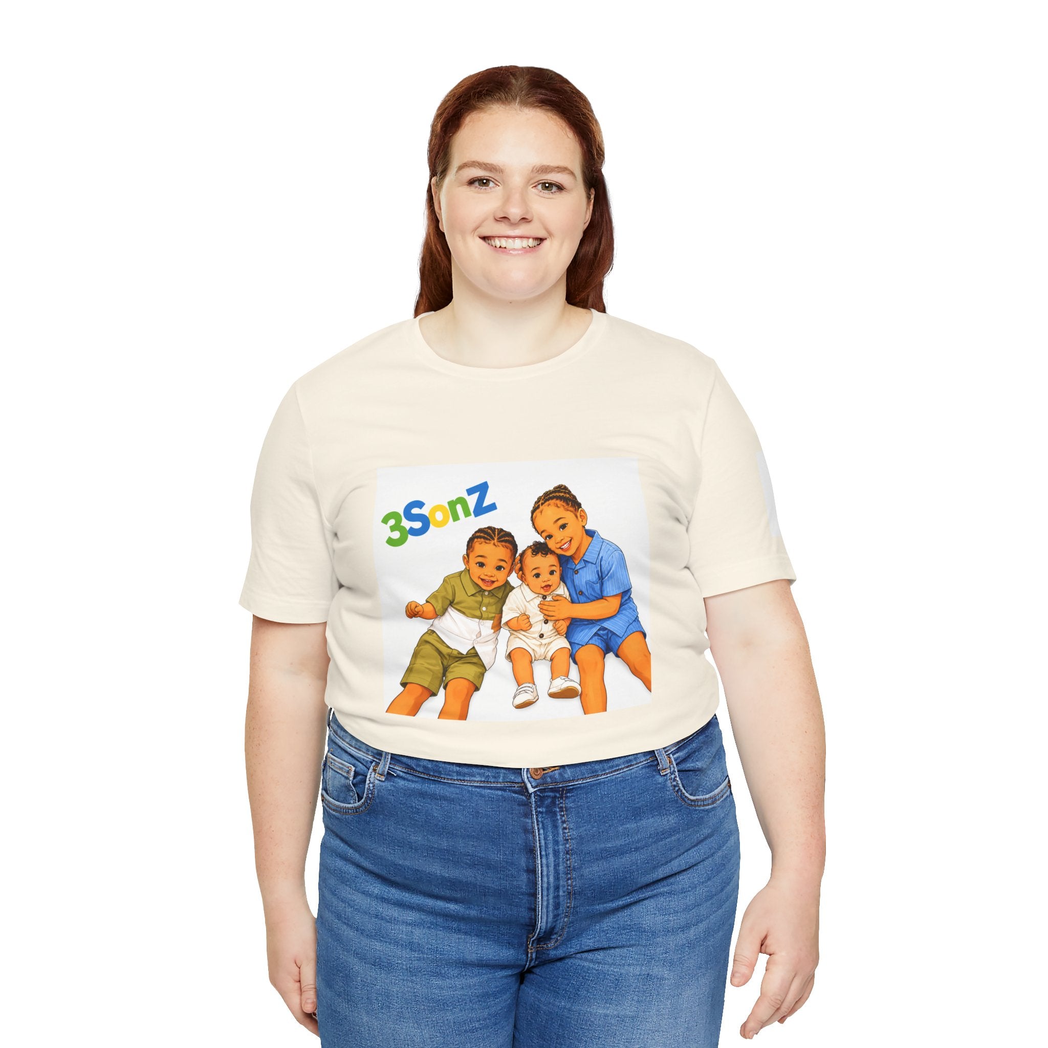 3Sonz Kids Illustration Tee | Siblings Cartoon Portrait T-Shirt