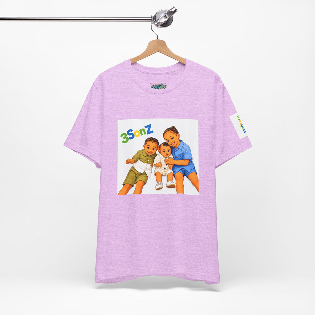 3Sonz Kids Illustration Tee | Siblings Cartoon Portrait T-Shirt