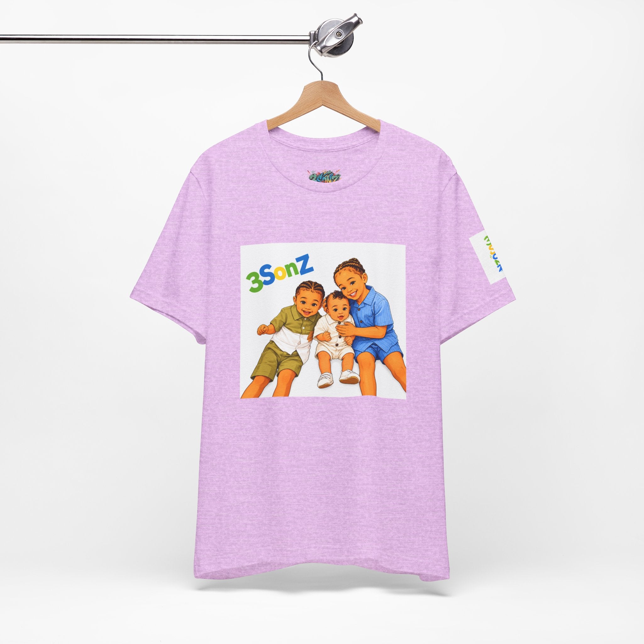 3Sonz Kids Illustration Tee | Siblings Cartoon Portrait T-Shirt