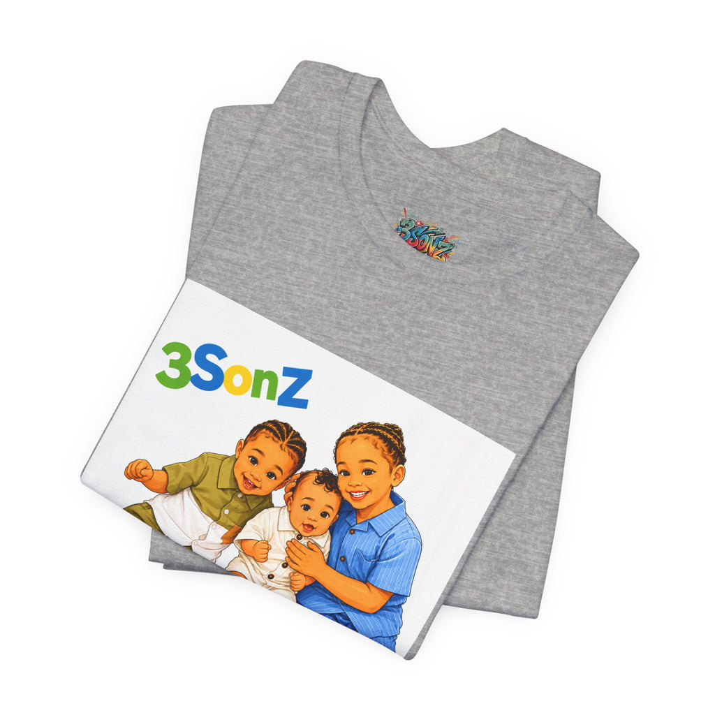 3Sonz Kids Illustration Tee | Siblings Cartoon Portrait T-Shirt