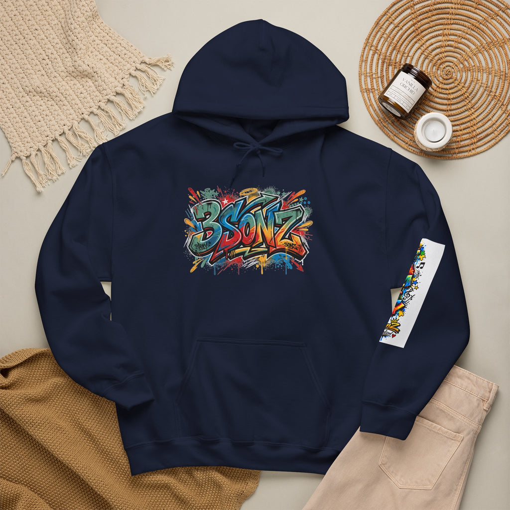 Graffiti Family Hoodie – Colorful Street Art Pullover ("Family" & "3Sonz")