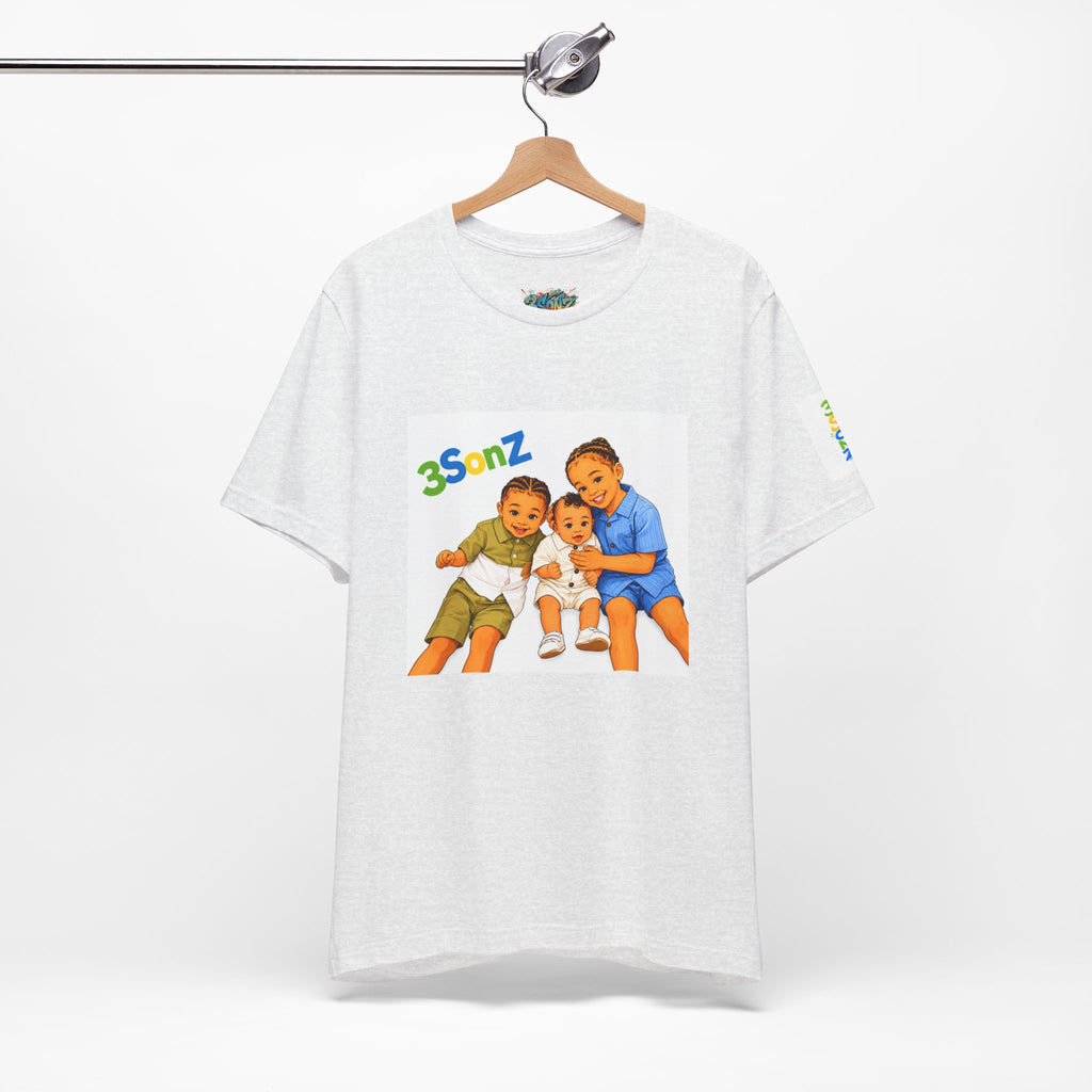3Sonz Kids Illustration Tee | Siblings Cartoon Portrait T-Shirt
