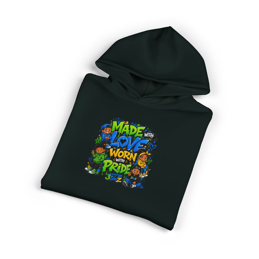Pride Hoodie — "Made with Love Worn with Pride" Floral Rainbow Design