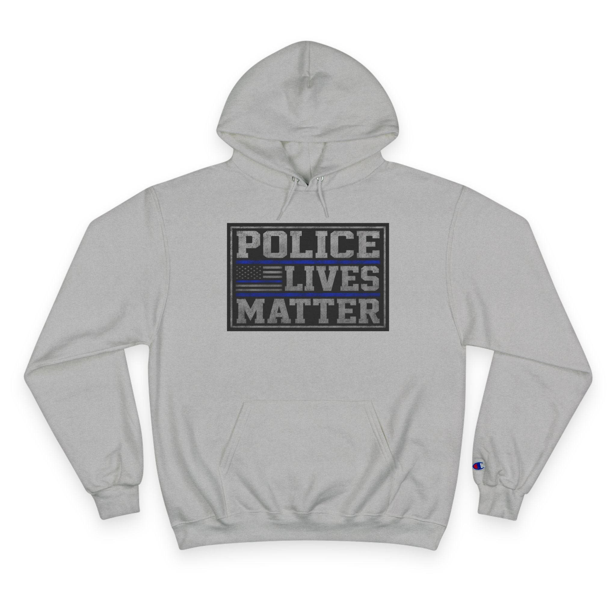 Police Lives Matter Hoodie | Thin Blue Line, Patrol Car Back Graphic